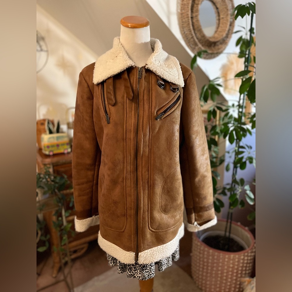 Rachel Roy faux fur shearling jacket